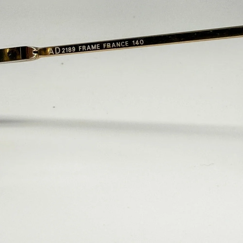 Andre Duval AD 2189 Gold Black Aviator Glasses Frames France 140 Vintage Style